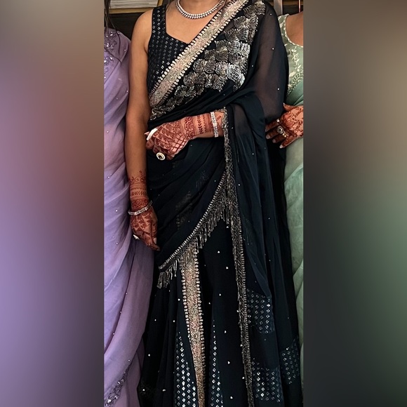 Other - 3pc Gharara Saree Blouse & Skirt
